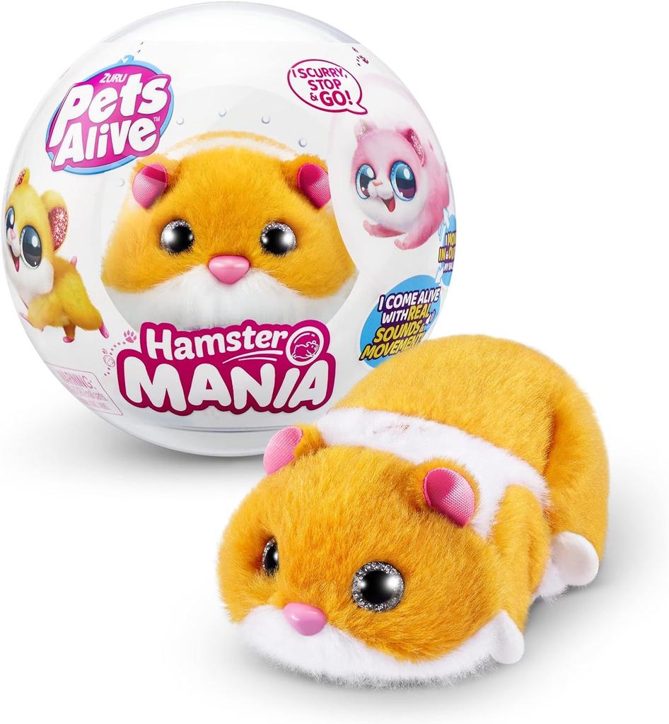 Pets Alive Hamster (Orange) Electronic Pet Plush Toy That Squeals and Runs Around! [Parallel Import]