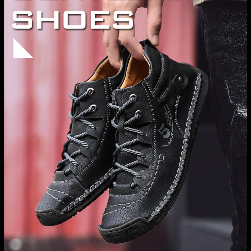 Осенняя легкая модная обувь с высоким берцем, мужская кожаная обувь больших размеров, мужская обувь 45