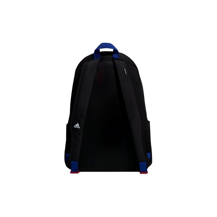 Adidas Color Block Sports Casual Zipper Backpack Unisex Backpack Black Fluorescent-Yellow GG1059