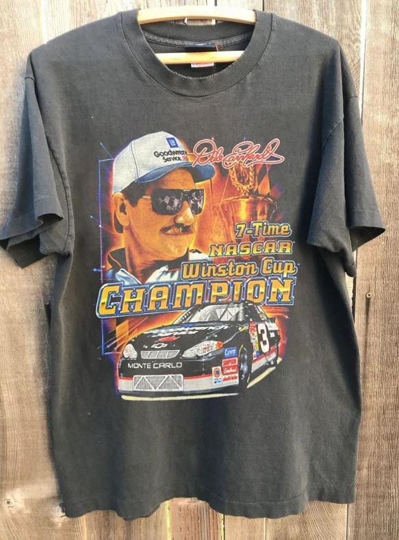 90s Dale Earnhardt Winston Cup Champion Nascar Charcoal Unisex T shirt WA4813 Unisex T-Shirt S