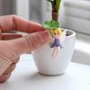 Yousheng 4 Pcs Miniature Fairy Figurines, Tiny Winged Elf Lotus Leaf Statue for DIY Fairy Garden, Flower Pot, Bonsai, Micro Landscapes, Craft