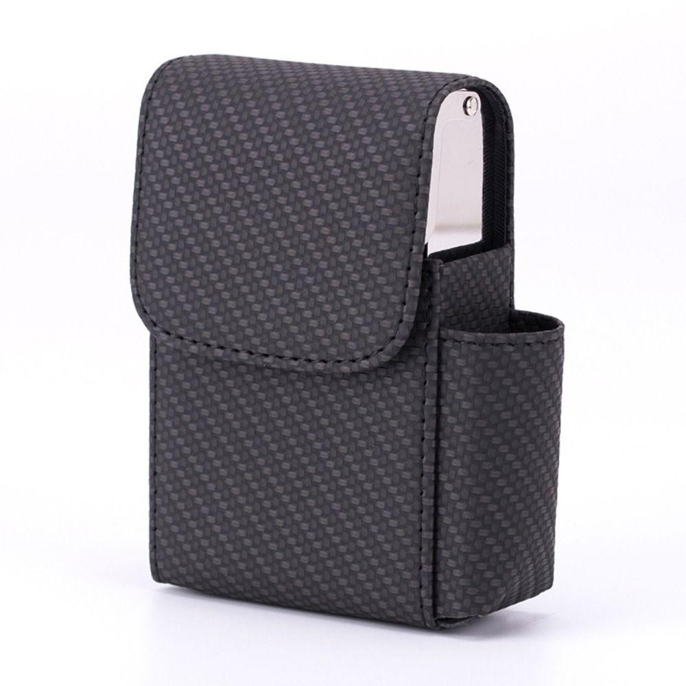 High Quality PU Leather Cigarette Case Stylish Durable Cigarette Box Case Portable Lighter Holder Gift for Men