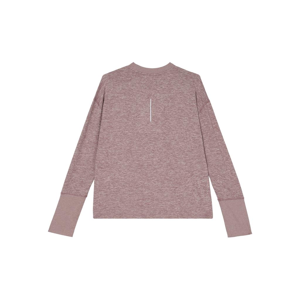 Nike Printed Solid Color Round Neck Pullover Long Sleeve Drop Shoulder T-Shirt Women T-Shirt Pink Brown 928742-298