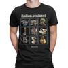 Men's Italian Brainrot Characaters Meme T Shirts  Pure Cotton Clothing Funny Short Sleeve Crewneck Tees Gift Idea T-Shirts