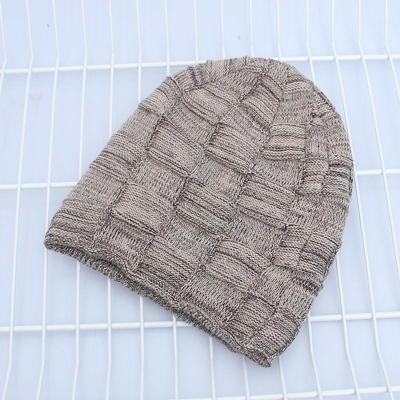 Wind autumn and winter velvet warm knitted cold hat outdoor cycling hip hop trendy sticker label fashion bag head wool hat