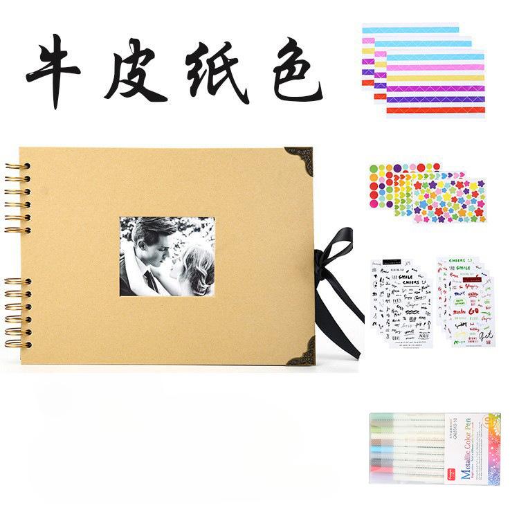 Fotoalben, 80 Seiten, Erinnerungsbücher, A4, Bastelpapier, DIY, Scrapbooking, Bild, Hochzeit, Jahrestag, Geburtstag, Kinderliebhaber, Geschenk