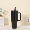 40oz Edelstahl Thermosbecher mit Strohhalm Tragbarer Autobecher Große Kapazität Reisebecher Wasserflasche 1200ml Kaffeetassen