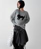 THE GREEN LAB Cat Jacquard Sweater [Melange Grey]