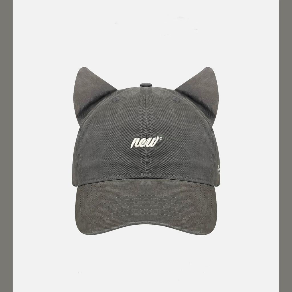 Ears New Cat Letter Embroidery Baseball Cap Sun Protection And Breathable Hat