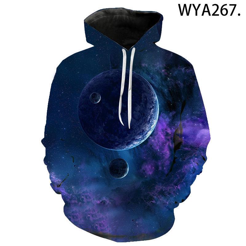 New Casual Hoodie, Space Planet 3d Diy Printed Super Cool Pattern Men's And Women's Pullovers, Street Fashion Children's Tops