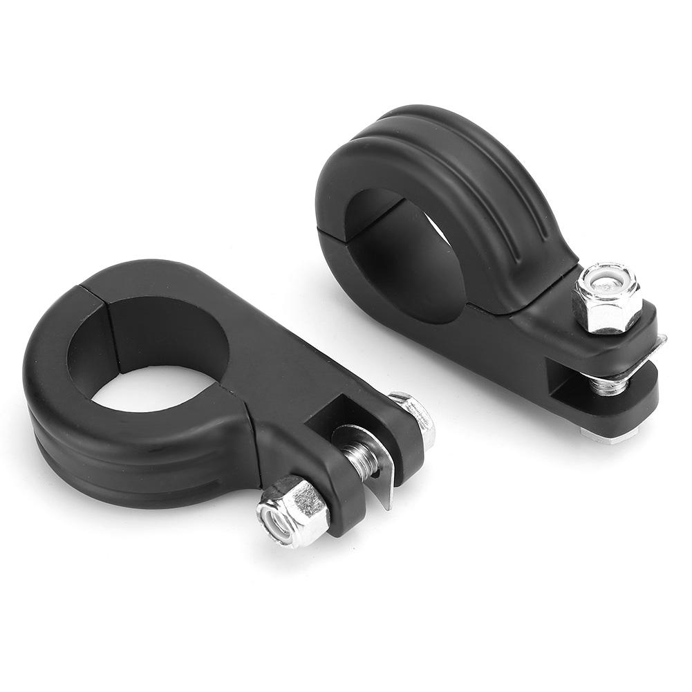 38mm 1.5in Foot Rest Footpeg Mounting P Clamp Motorcycle Accessory Fit for (Black )