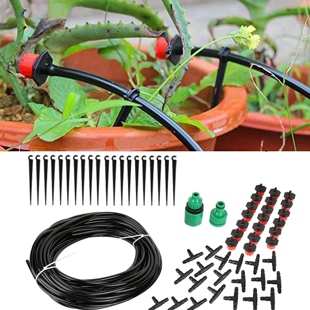 20M Micro Drip Irrigation System Auto Timer Self Plant Watering Garden Hose Kit