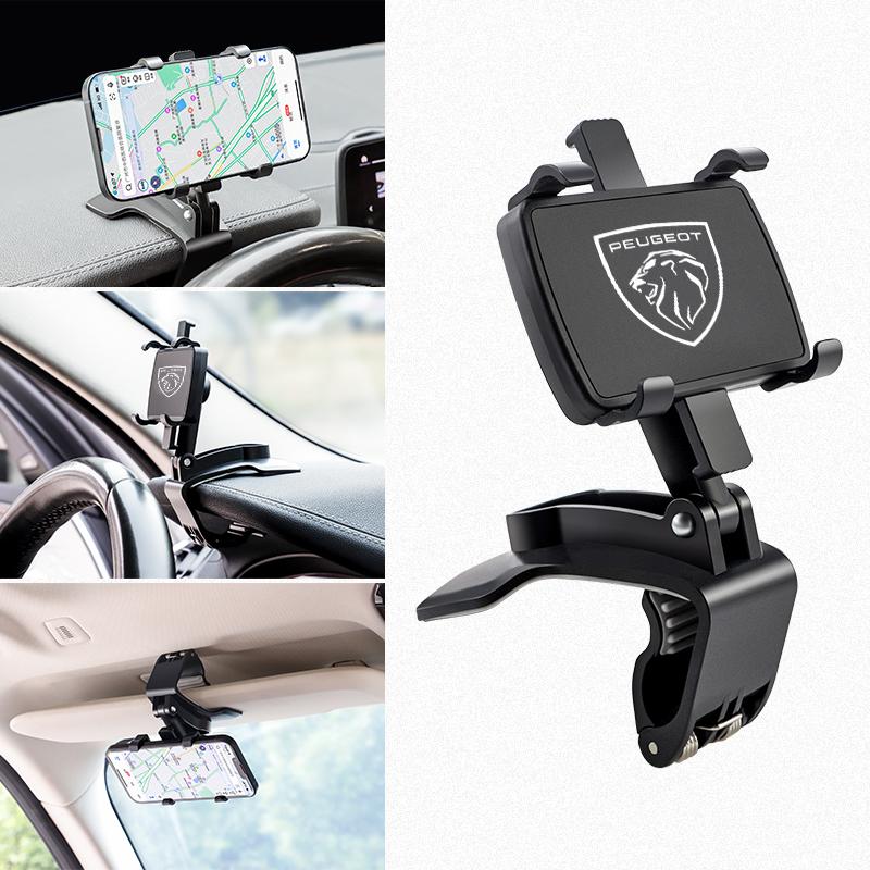 Car Phone Dashboard 360° Holder Rotary Smartphone Valve Stem For Peugeot 5008 508 408 4008 308 3008 208 2008 Landtrek