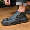 TUINANLE Frühling Handgefertigt Leder Herren Stiefel Design Sneaker Mann Atmungsaktiv Freizeit Schuhe Stiefeletten Outdoor
