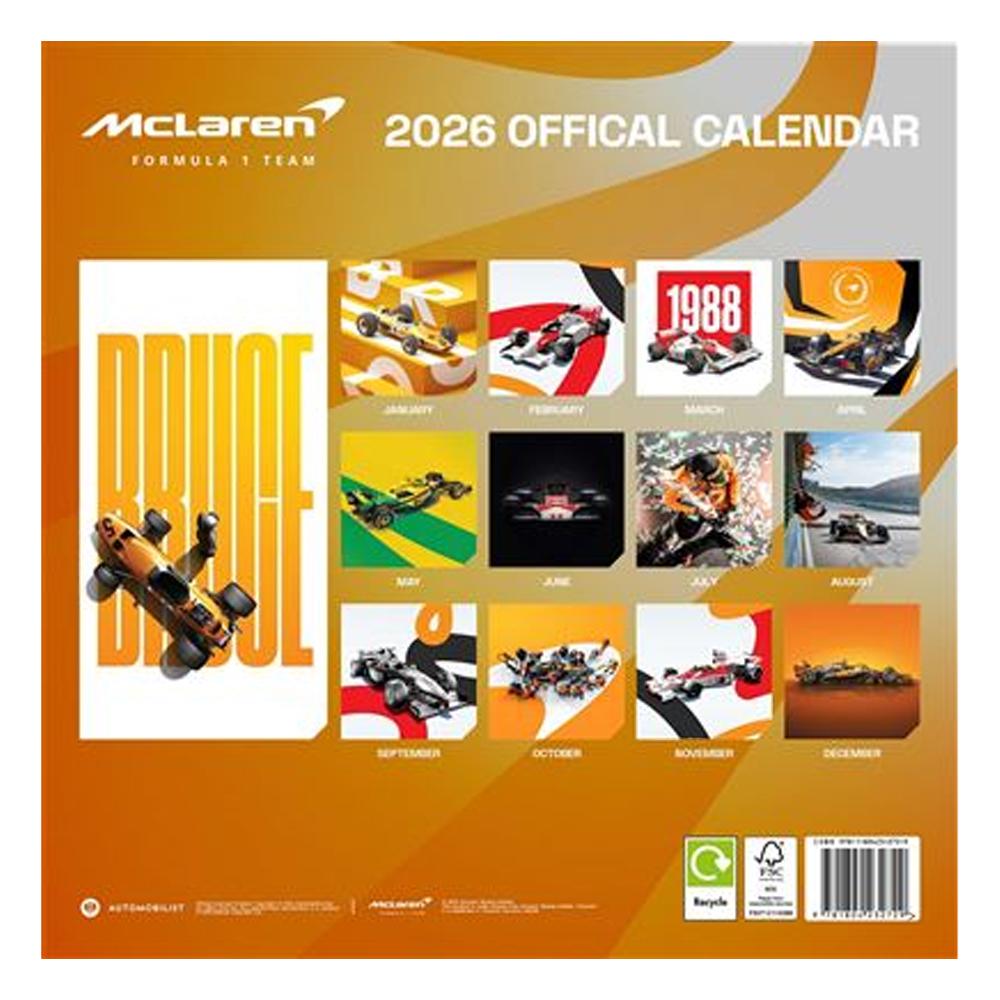 Mclaren 2026 Square Calendar