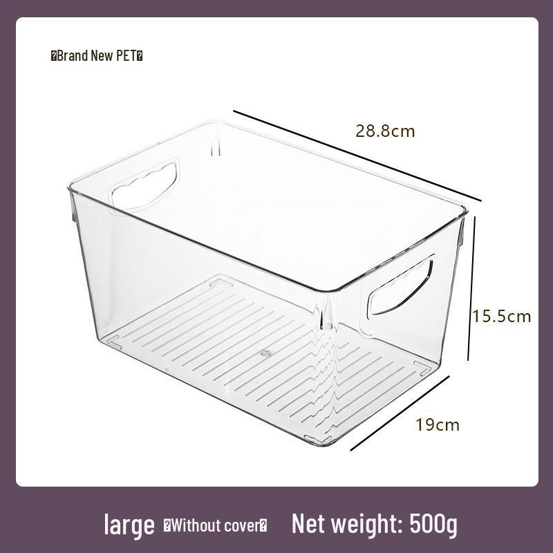 Acrylic Long Narrow Snack Storage Box for Fridge or Cabinet