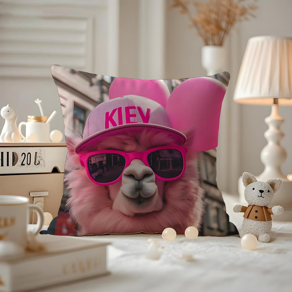 Vibrant Animal Bubble Fashion Tiger Cushion Cover Antidustmite Pillowcase Invisible Zipper Silky Short Plush Sofa Cushion Cover
