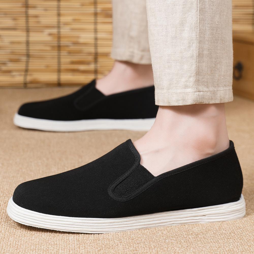 Old Beijing Cloth Shoes Men's 2025 Summer Lasagna Cloth Shoes with Soft Soles and Breathable Outer Wear, Lazy People Pedal Casual Shoes