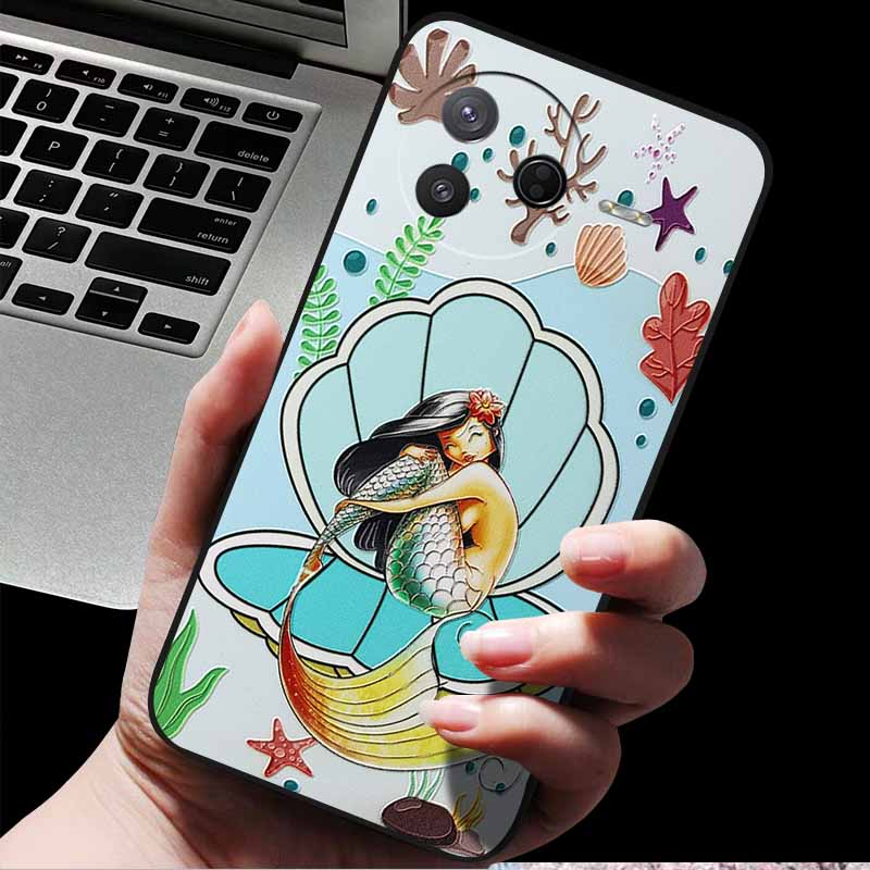 For Xiaomi Poco F7 Pro/ Poco F7 Ultra 3D Relief Embossed Retro Silicone Back Cover Case for Poco F7 Pro 5G Emboss Funda F7 Ultra