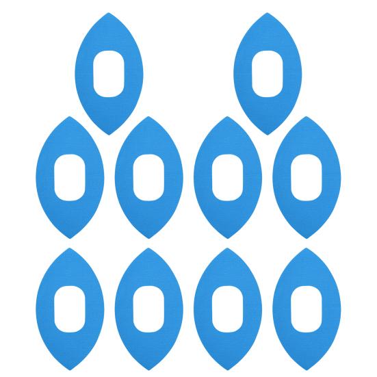 

10 шт. предварительно нарезанной кинезиологической ленты для облегчения боли в коленях, эластичной водонепроницаемой спортивной ленты для поддержки стабильности колена светло-синий