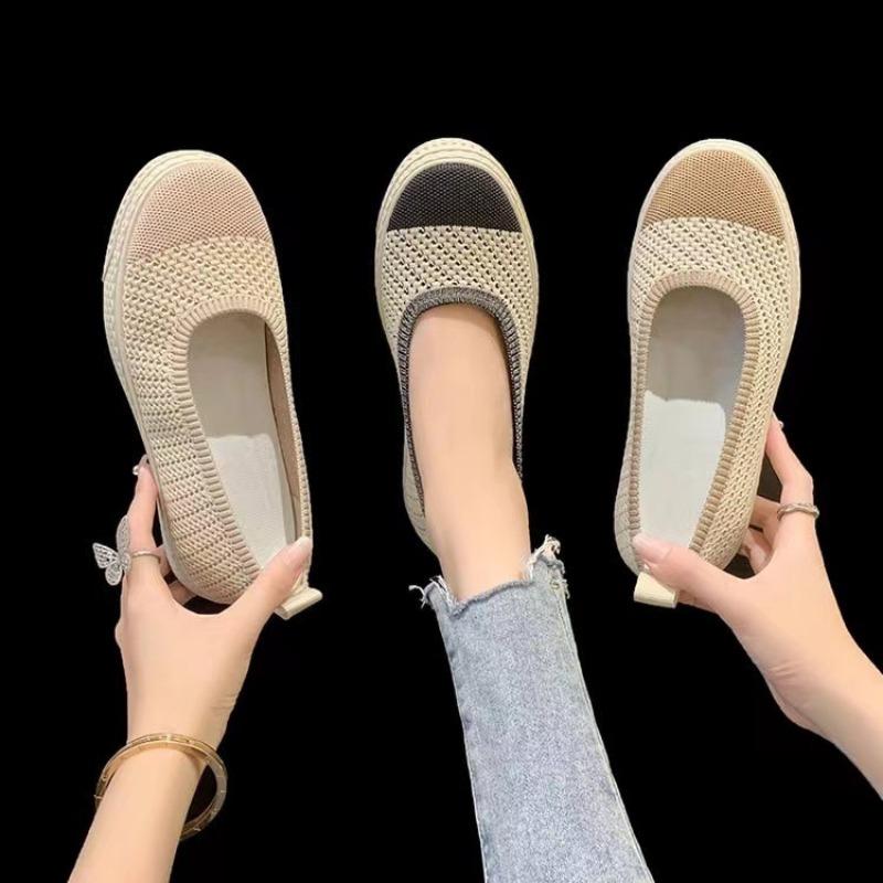 Mode 2024 Neue Sommer Damen Freizeitschuhe Bequem Atmungsaktiv Mesh Slipper Mama Schuhe