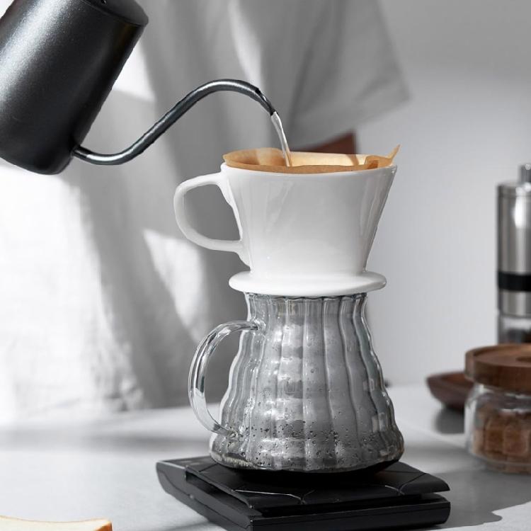 Conical Hand Flushing Single Dripping Filter Cup Funnel Dripper Porcelain Coffee Dripper Reusable Filters Coffee Maker