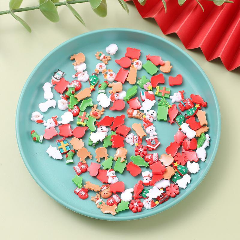 DIY Christmas Resin Patch Set: Santa, Tree, Snowman, Reindeer, Socks, Bells, Gloves Accessories