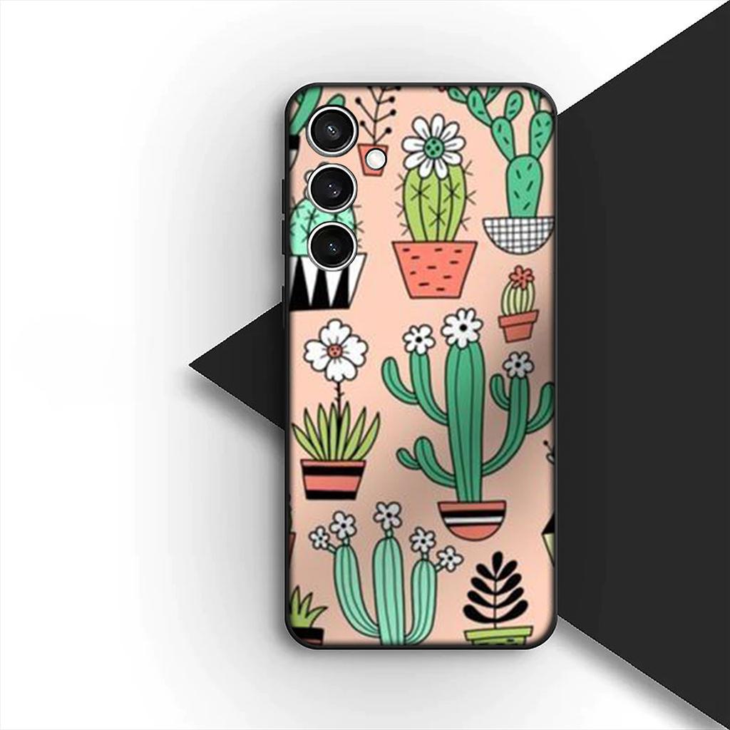 Cactus Wallpaper Phone Case for Samsung Galaxy S20 S22 S21 FE Ultra Plus A07 A17 A15 A16 A25 A57 A37 Protective Cover