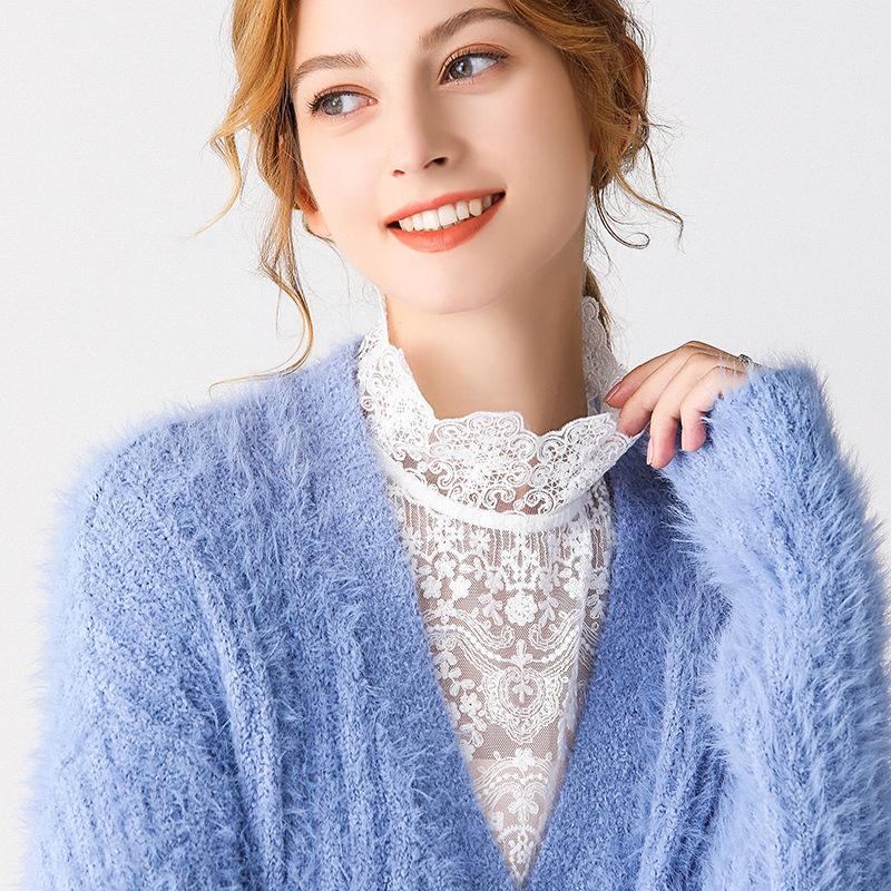 Perfect Match Cotton Wire Mesh Fake Collar Korean Sweater Decorative Collar Women'S Versatile Lace Collar