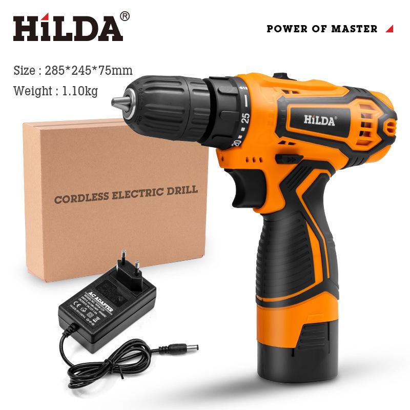 Hilda Multi-Function Rechargeable Lithium Electric Drill & Screwdriver