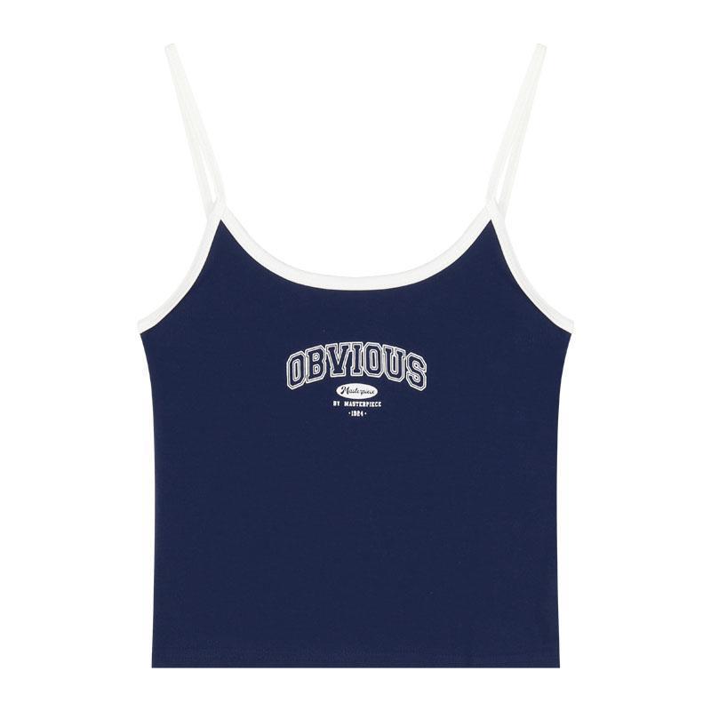 American Retro Halter Small Vest Women's Summer Spice Girls Design Sense Sleeveless Short Tight Inside The Top To Wear Outside