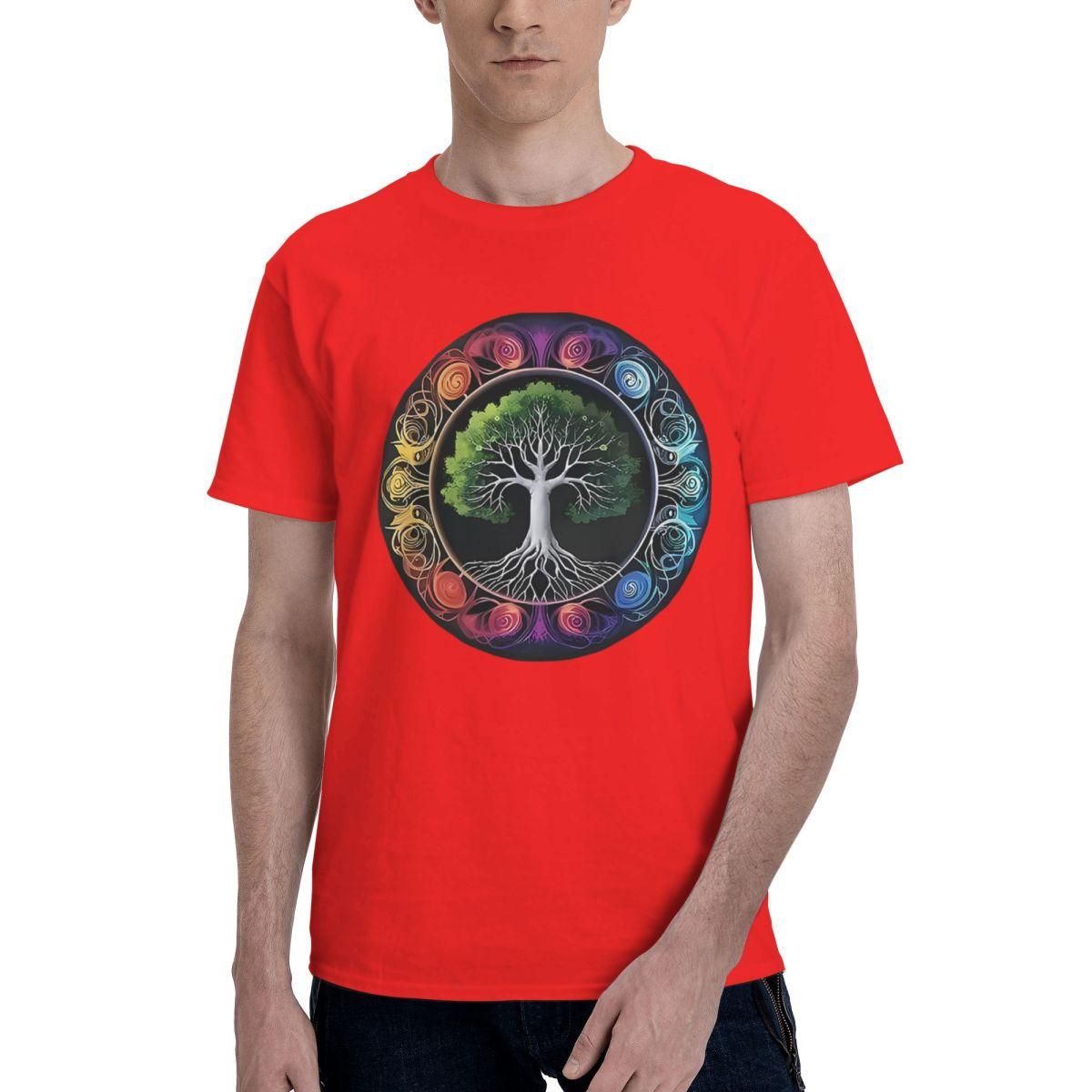 

Colorful Tree Of Life 100 Cotton Casual Breathable Confortable Tshirt Funny Ugus TShirts Mens Wear S