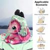 1pc Dinosaur Printing Lightweight Flannel Blanket, Comfortable and Warm Blanket, for Camping Sofa Bed and Couch Office, Gift