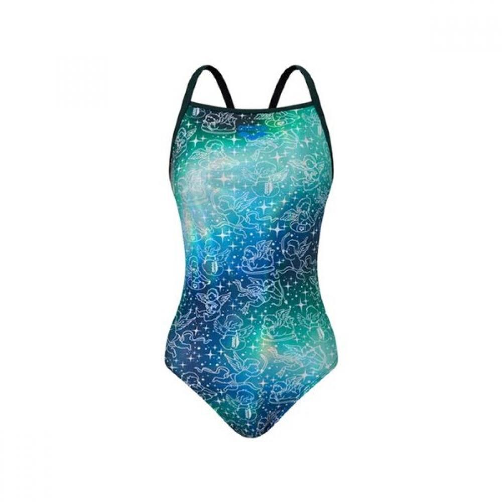 

Women S Angel Wing dreSS Single croSS Strap Back a6Sl1lo04 Grn painted/95