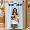 Beach TowelLana Del Rey Custom Name Text Personalized Soft Towel for Beach Pool Indoor Home Decor Gift