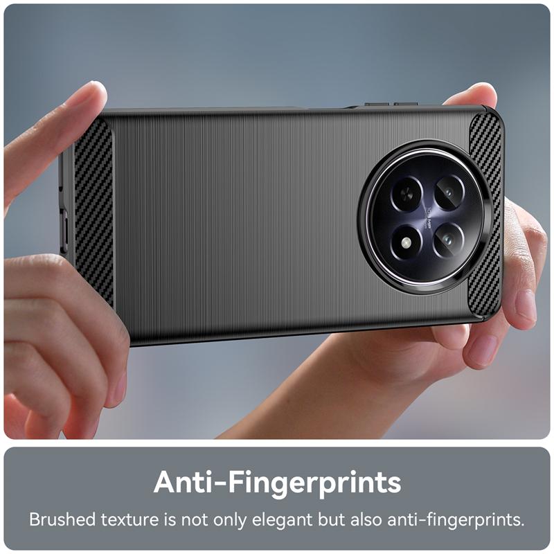 For Realme 12X Case Bumper Anti-knock Soft TPU Silicone Carbon Fiber Back Cover For Realme 12X 5G Case For Realme 12X 5G Case