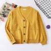 Women's Solid Color Long Sleeved Button Knit Cardigan Jacket Sweater Knit Sweater