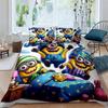 Popular Cartoon Character (Minions) Printed Bedding Set — Duvet Cover Set — Deluxe Gift for Teen Girls, Twin/Single, and Kids