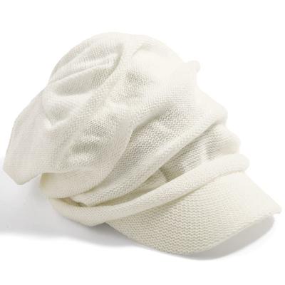 Queen Head Small Face Effect Knit Casquette Hat for Men and Women Large Size with Brim Knit Hat Wide Brim UV Cold Protection Size Fits Most