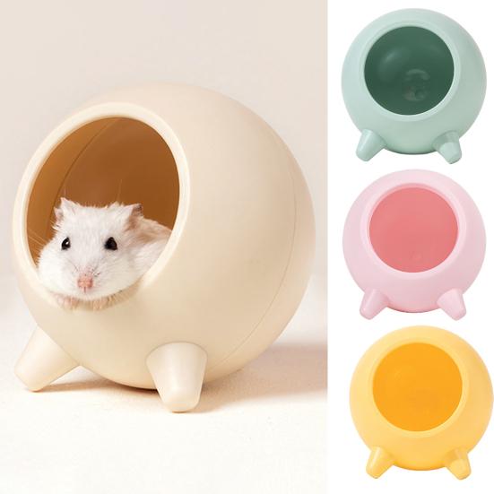 Hamsterhaus Halbgeschlossen Warmhalte Unterschlupf Spielzeug Niedliche UFO-Hütte Kleintiere Schlafplatz für Goldhamster Ratte