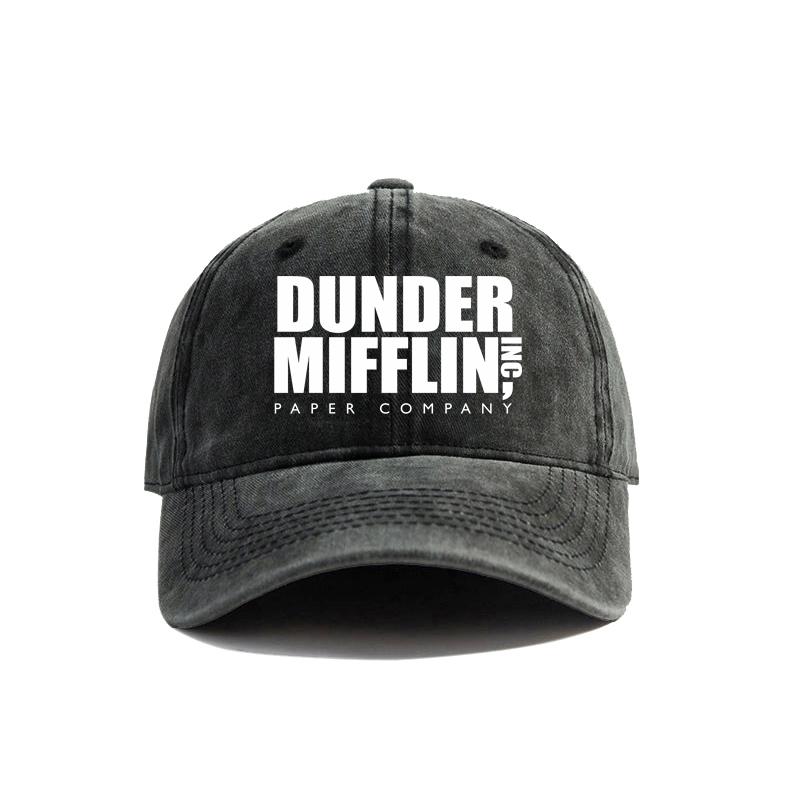 Dunder Mifflin Baseball Cap Distressed Hats Cap Unisex Retro Outdoor Summer Adjustable Hat MZ-345
