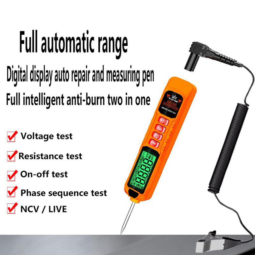 Automotive Relay Tester Circuit Breaker Finder DC Voltage Tester LED Digital Display Tester With Extended Spring Wire & Probe