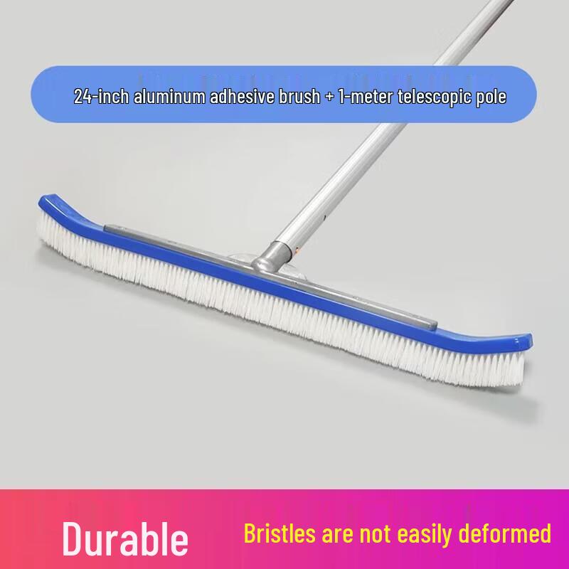 Jundingying 24-inch Pool Cleaning Brush with Telescopic Pole