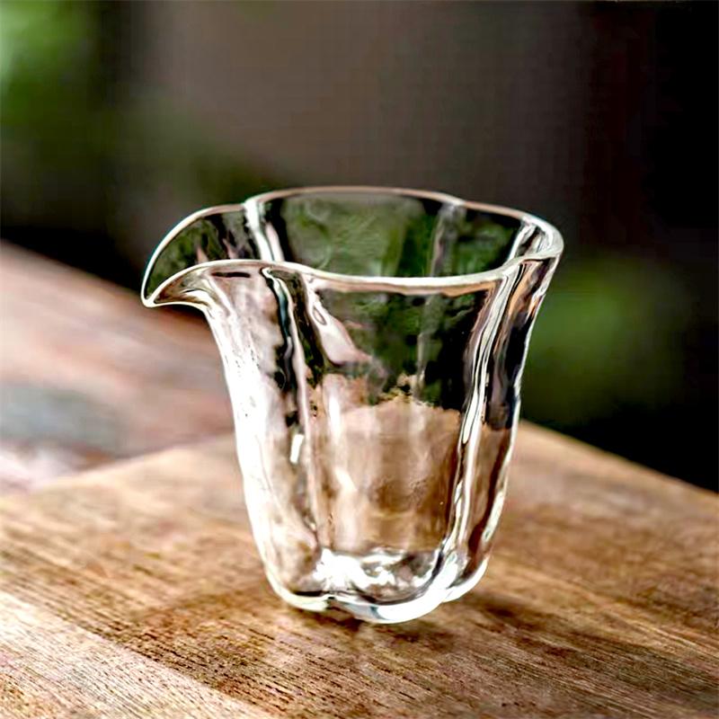 220ml Hammer Clear Hammered Glass Tea Pitcher, Heat-resistant Cha hai Gongdao Bei, Tea Serving Pitcher for Tea Set Accessories 220ml чистый