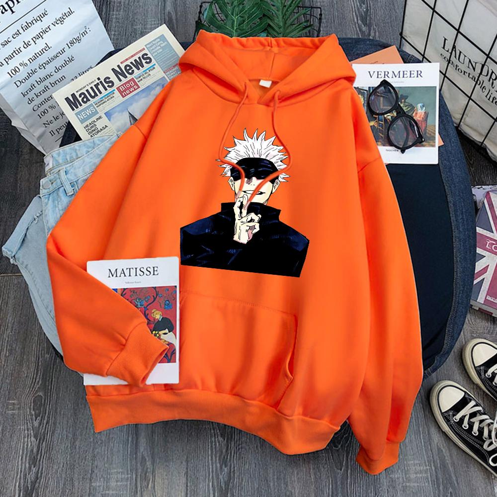 Gojo Satoru Jujutsu Kaisen Printing Hoody Thick Winter Sportwear Fleece Autumn Sweatshirt Oversized Loose Hoodie