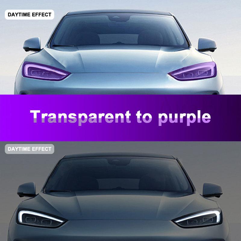 For HONDA RIDGELINE 2017 2018 PPF TPU White To Purple White To Black External Headlight Protective Film Car Accessorie