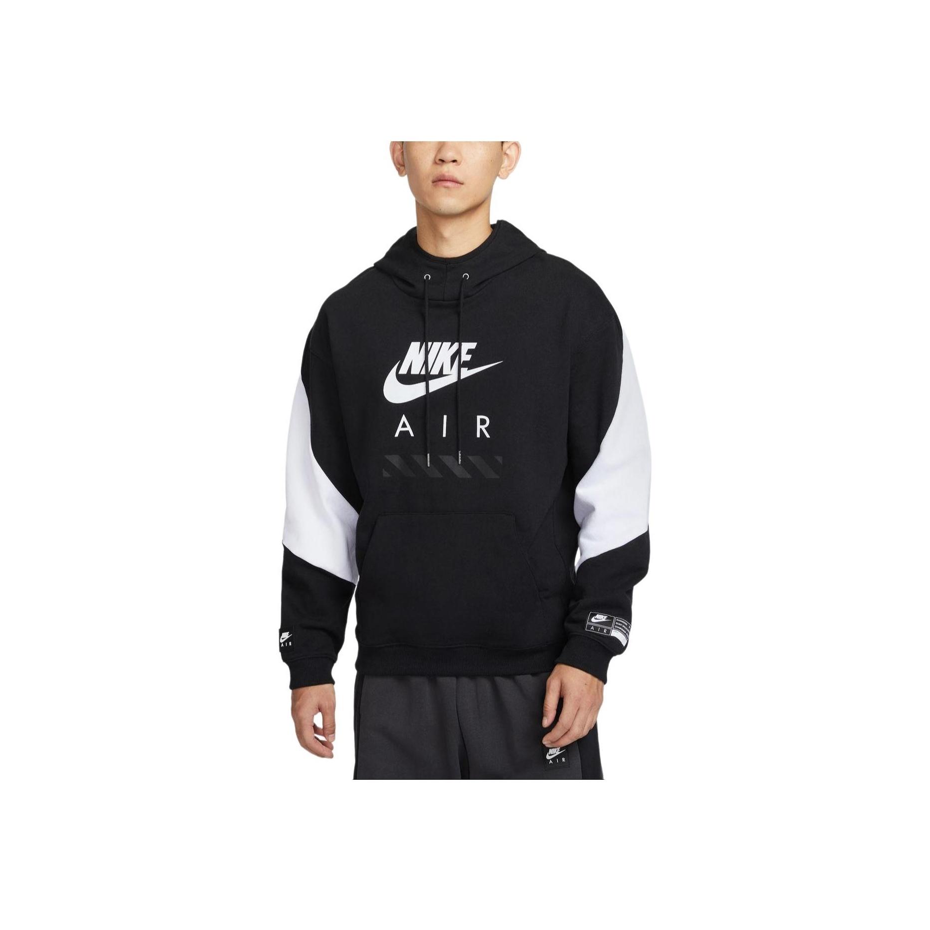 

Nike Color Block Hooded Pullover College Style Long Sleeve Sweatshirt Men Sweatshirt Black HJ0274-010 XL