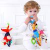 Baby Crib Stroller Hanging Toy With Plush Animal, Rattle Teether | Montessori Sensory Toy For Newborns  Car Seat Activity Toy