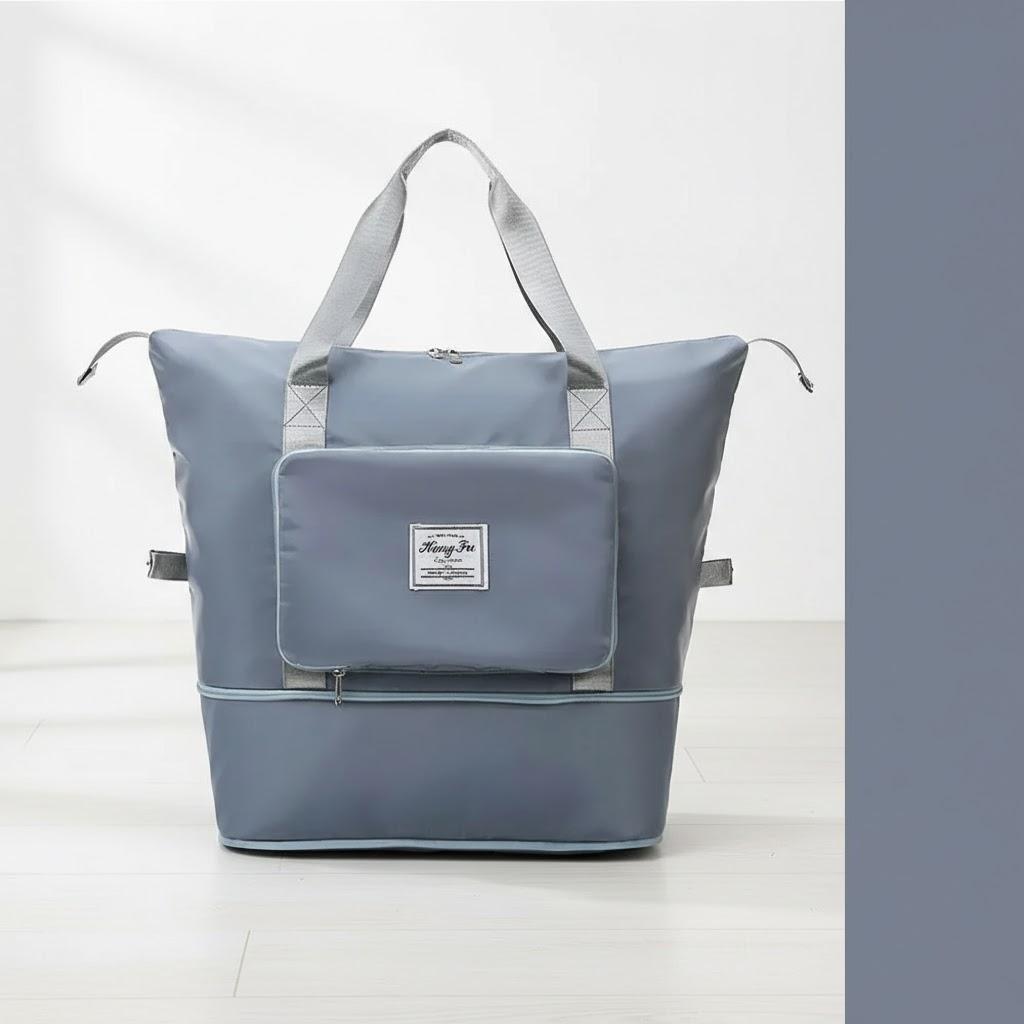 Large Capacity Waterproof Travel Bag Foldable Design with Carry Strap Wet Dry Separation Suitable for Carry-On Travel Essential синий