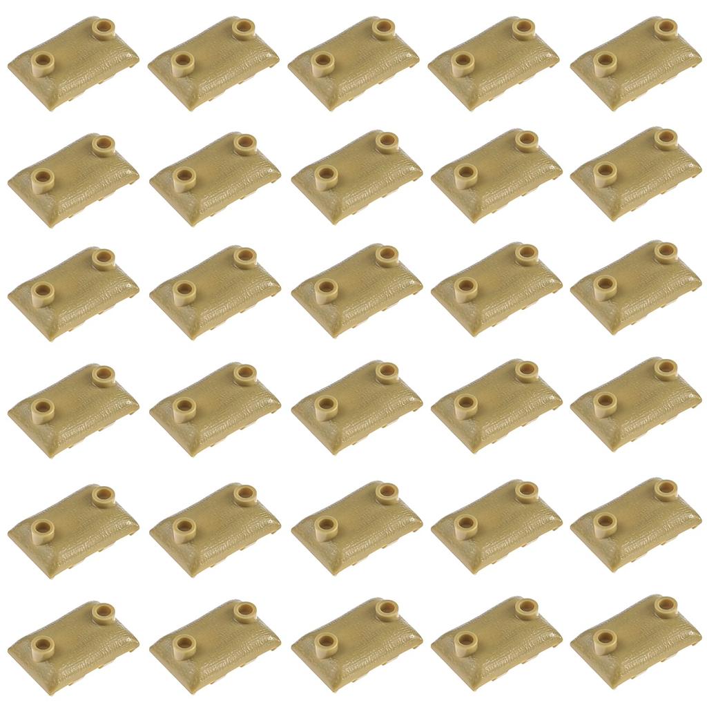 BrickBounty 30 Stück Sandsäcke für Militärspielzeug-Bausteine, Minifigur Soldat Bunker für Kriegsszene Modul